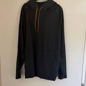 lululemon athletica dark grey Hoodie with orange drawstring